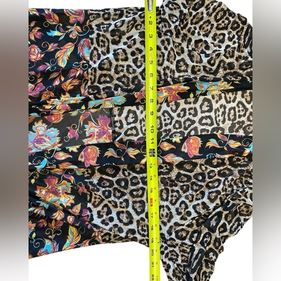 Crazy Train Women's Leopard and Floral Print Sheer Western Layering Duster XL - Picture 9 of 12
